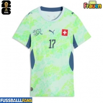 Schweiz Ruben Vargas #17 Auswärtstrikot Frauen EM 2024 Kurzarm